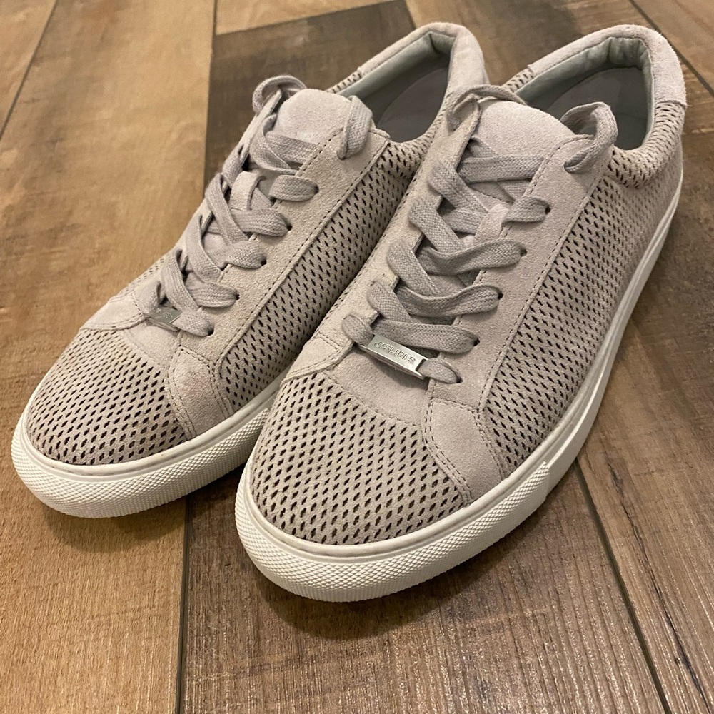 New without box leather light gray J Slide shoes